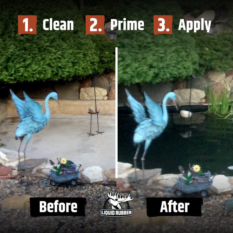 Liquid Rubber NeoPond Waterproof Pond Sealant - Fish and Plant Safe Waterproofing Membrane Sealer for Ponds and Water Features  Black  1 Gallon - Image 5